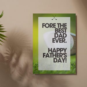 Biglietto d'auguri per la festa del papà dedicato al golf - Per il meglio...