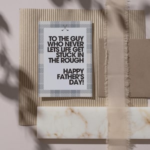 Biglietto d'auguri per la festa del papà dedicato al golf - Al ragazzo...