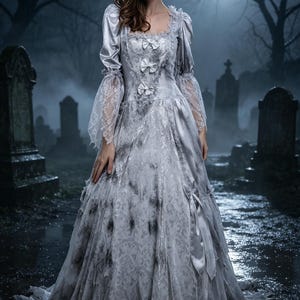 Tattered Costume Dresses Grey