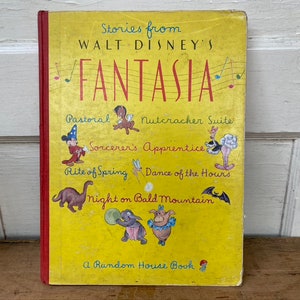 Vintage 1940 Fantasia Book, Stories From Walt Disney's Fantasia, Micky Sorcerer's Apprentice, Random House, Children's Book