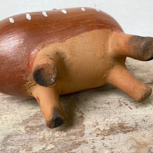 Vintage 80's Guatemalan Dog Bank, Pottery Dog, Central American Ceramics, Street Vendor Art, Unsigned, Animal Figure, Primitive Ethnic image 7