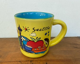 Taza vintage de Seattle de Luke A Tuke, Love Seattle, Corazón, En perfecto estado