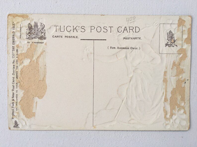Vintage St. Patrick's Day Post Card, Erin's Isle, Sunset, Shamrocks, Irish Beauty, Tuck's Post Card image 8