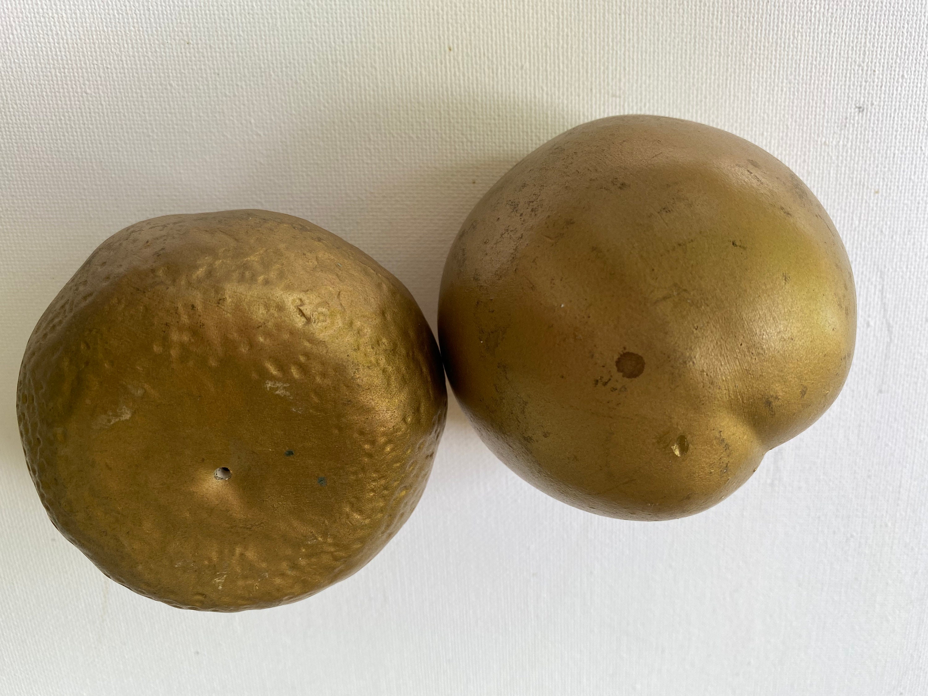 Vintage Gold Faux Fruit 7 Stück Gips oder ähnliche Früchte Etsy