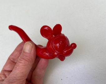 Pipa de burbujas roja vintage de Mickey Mouse de los años 60 de LIDO, W.D.P., pipa de juguete, Walt Disney Productions, Disneyana, Americana, decoración del 4 de julio