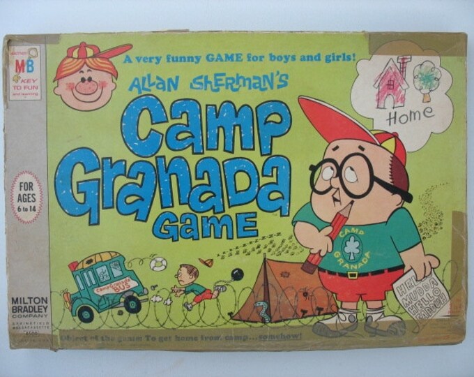 Camp Granada Board Game, Allan Sherman, 1965, Milton Bradley, Complete