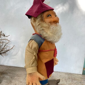 Vintage Steiff 11.5 Tall Gucki, Gnome, Dwarf Doll, Made In Germany, German Made, Old Man With Beard image 3