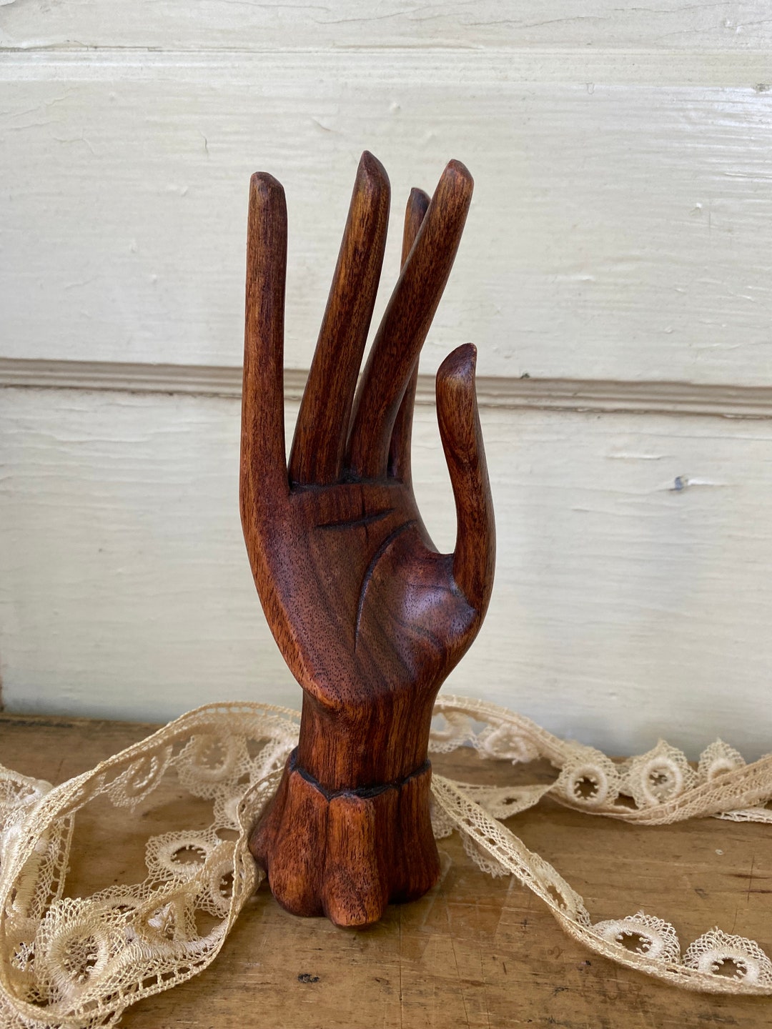 Vintage Wooden Hand Sculpture Hand Model Small Hand Nail Etsy