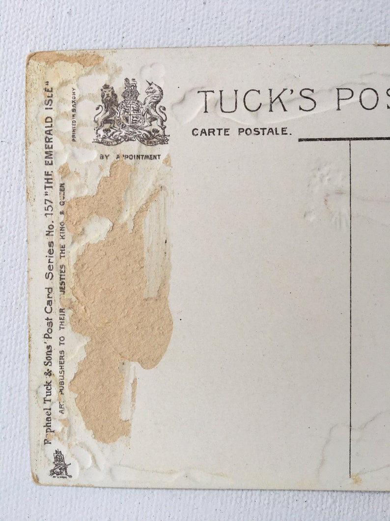 Vintage St. Patrick's Day Post Card, Erin's Isle, Sunset, Shamrocks, Irish Beauty, Tuck's Post Card image 6