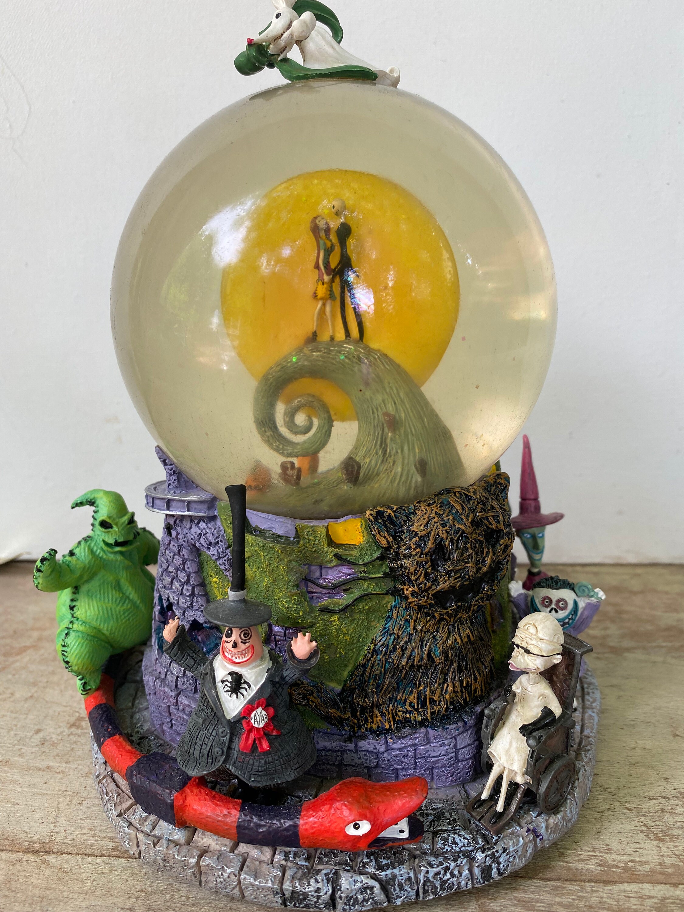 Vintage Nightmare Before Christmas Snow Globe Light Up Wind Etsy