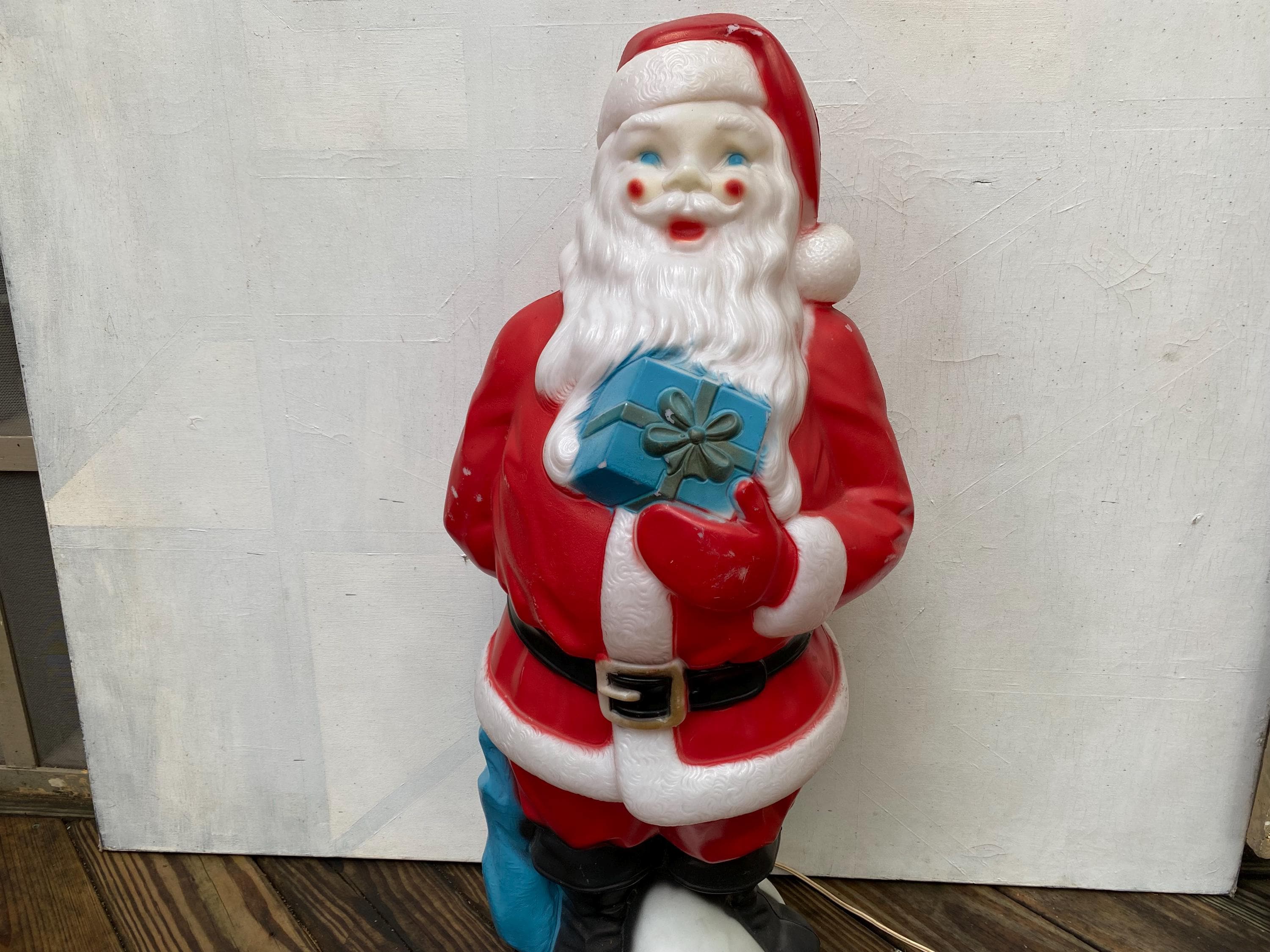 Vintage Light up Santa Claus - Etsy