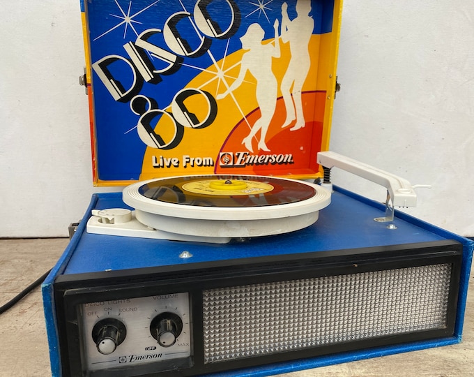 Vintage Disco 80s Record Player Live From Emerson, Portable Record