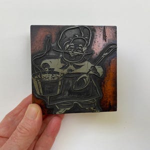 Vintage Chef Printers Block, Cook Letter Press, Kitchen Decor, Cooking Buffs, Gag Gift, Gift For Chef, Printer Block Collage, Italian Chef