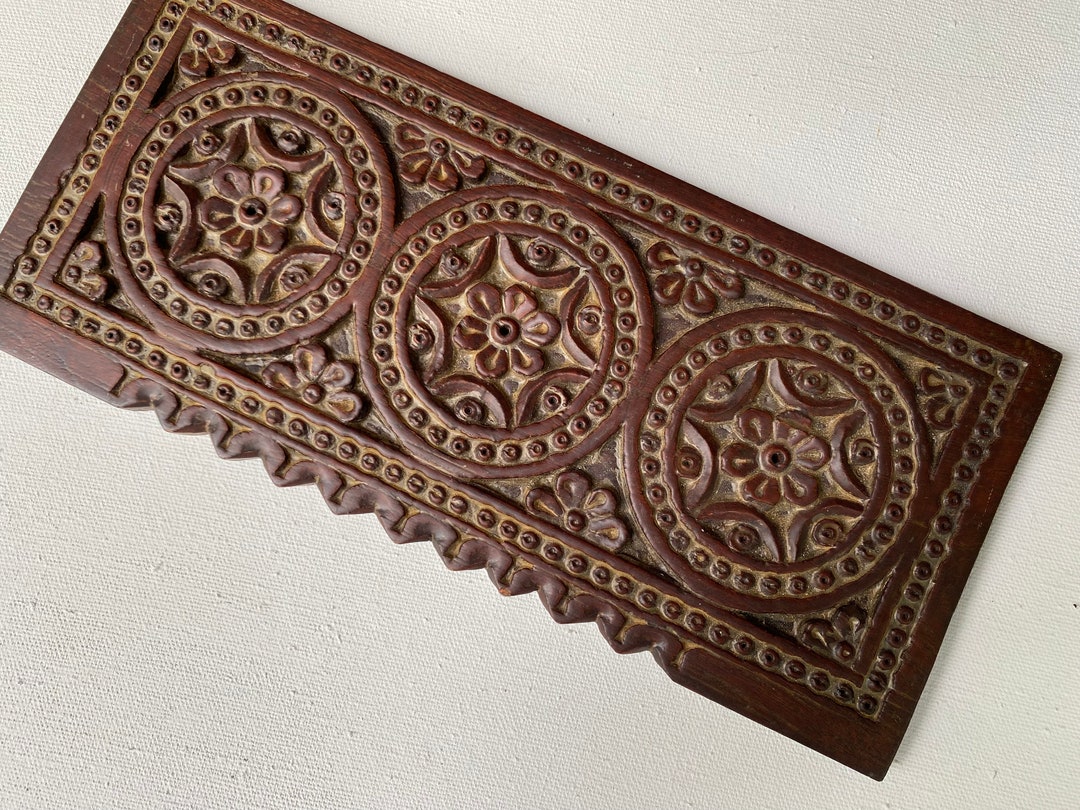 Vintage Rosewood Carving Wood Piece, Carved Wood, Brazilian Exotic Wood ...