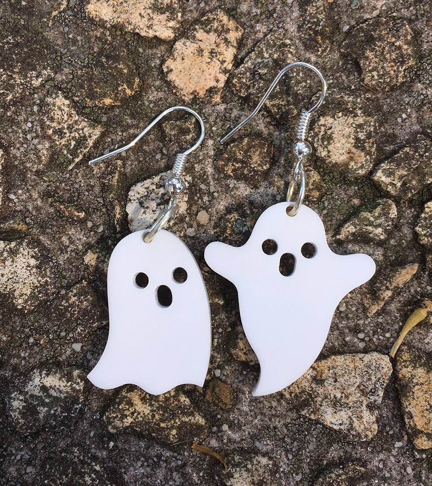 Cute ghost earrings deals