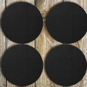 Black Cat Drink Coasters, Set of 4 Round Neoprene Cat Coasters image 4