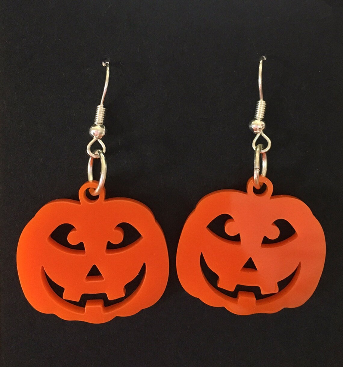 Cute Pumpkin Earrings Acrylic Earrings Halloween Earrings Etsy UK