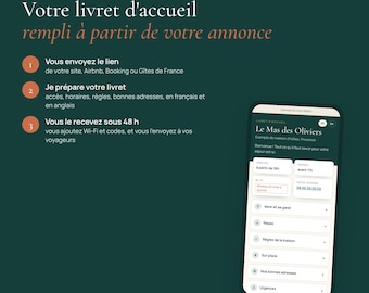 Personalisierte Willkommensbroschüre (FR/EN), speziell für Sie erstellt | Vollständiger Reiseführer für Ihre Ferienwohnung, Airbnb-Unterkunft oder Ihr Bed & Breakfast, Lieferung innerhalb von 48 Stunden