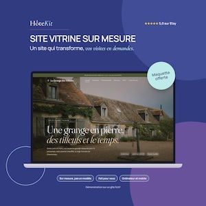 Site vitrine sur mesure, Site web pour gîte, Site internet chambre d'hôtes, Création site location saisonnière et artisan