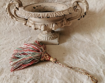 Vintage French Key Tassel, hand made, home decoration, French house.