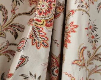 Fabric Vintage , French Antique, Textiles Provençal ,Teinte Indienne, Printed Cotton, Textiles, Rare textile Provence, French Country Living