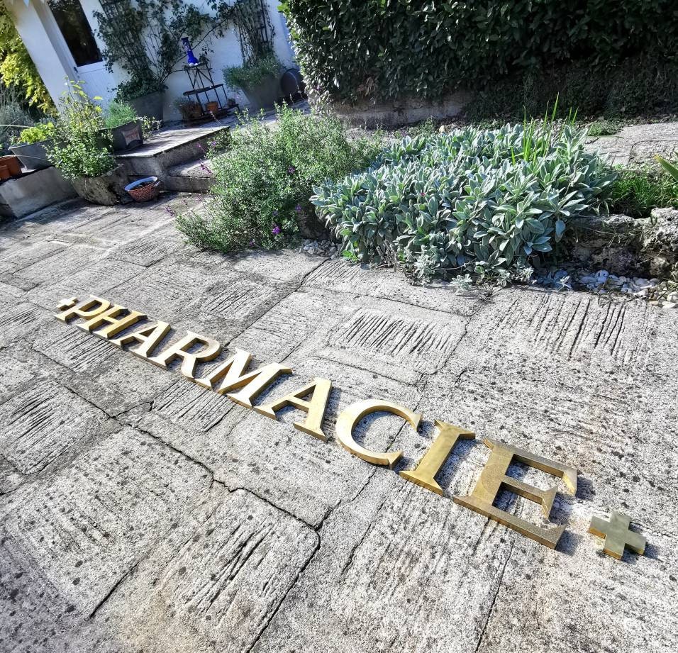 Signe de Pharmacie Français Vintage, Signe Pharmacie, Drogue, Signes Magasin