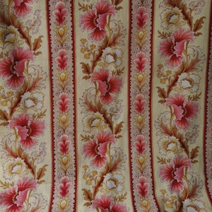 Fabrics French Vintage, French Antique Fabric , Old French Flowers, Flowers Printed Fabric, Boudoir ,Romantic home.