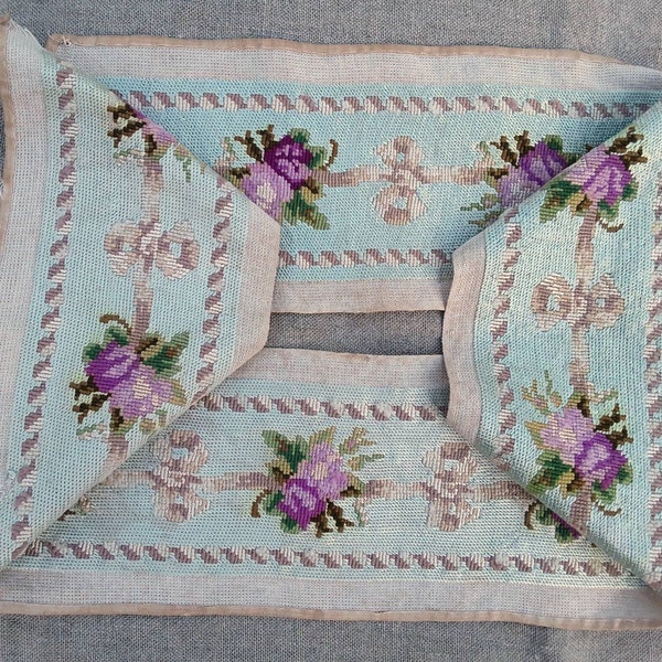 French antique tapestry , old French roses.