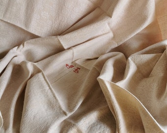French Vintage, Vintage Fabrics ,  Chanvre, Homespun, Hand Woven Hemp,  Monogram JL, French Vintage Linens,  Table Cloth