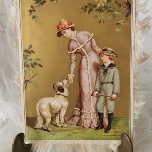Carte de Saint-Valentin ancienne, décoration minable, papier éphémère, noyau cottage.