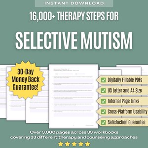 Selektiv mutism • Megapaket med terapisteg • Färdplan, behandling, läkning, sessionsflöde, guide