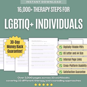 HBTQ+-individer • Megapaket för terapisteg • Färdplan, behandling, läkning, sessionsflöde, guide