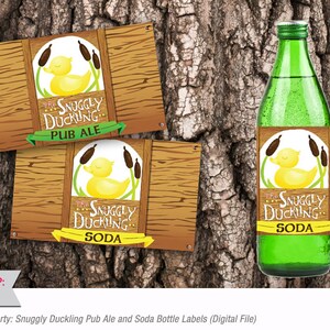 Tangled Labels: Snuggly Duckling Beer Bottle Labels (Digital File)