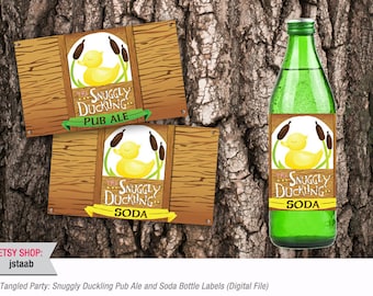 Tangled Labels: Snuggly Duckling Beer Bottle Labels (Digital File)