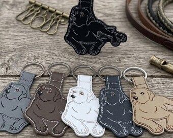 Labrador Retriever Keychain, Yellow, White, Black, Chocolate, Charcoal, Dog Mom Gift, Lab Lover Accessory, Service Animal