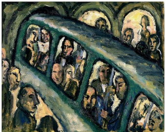 Oil Painting - Metro Curve/Paris - 8x10 Oil on Panel