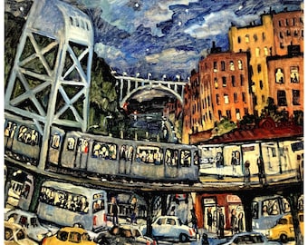 NYC Oil Painting - Bronx Fantasy - 20x24 Oil on Canvas