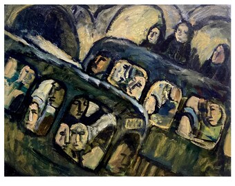 Original Oil Painting - Underground Overlap/Paris Metro - 12x16 on Panel