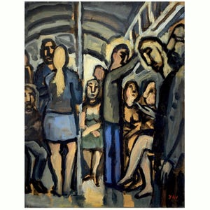 Oil Painting - On the A/NYC - Contemporary Fine Art