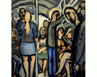 Oil Painting - On the A/NYC - Contemporary Fine Art