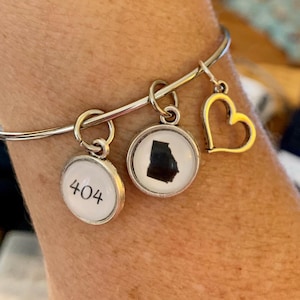 Atlanta Georgia Area Code 404 Charm Bracelet