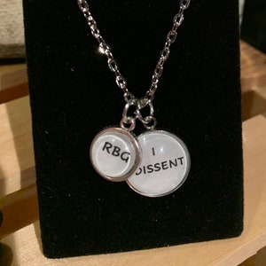 RBG I dissent Charm Necklace