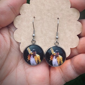 Freddy Mercury Dangle Earrings