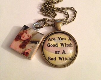 Are You A Good witch Or A Bad Witch Charm Necklace