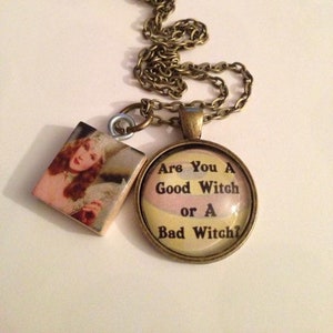 Are You A Good witch Or A Bad Witch Charm Necklace