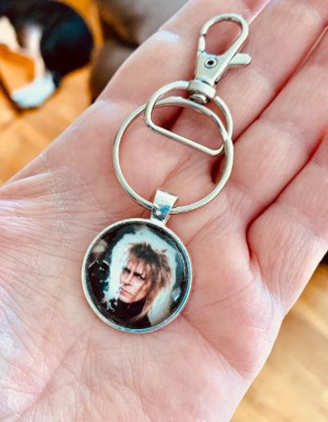 David Bowie Labyrinth Keychain Etsy