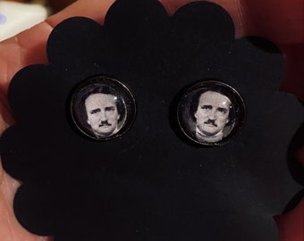 Edgar Allan Poe 12mm Post Earrings