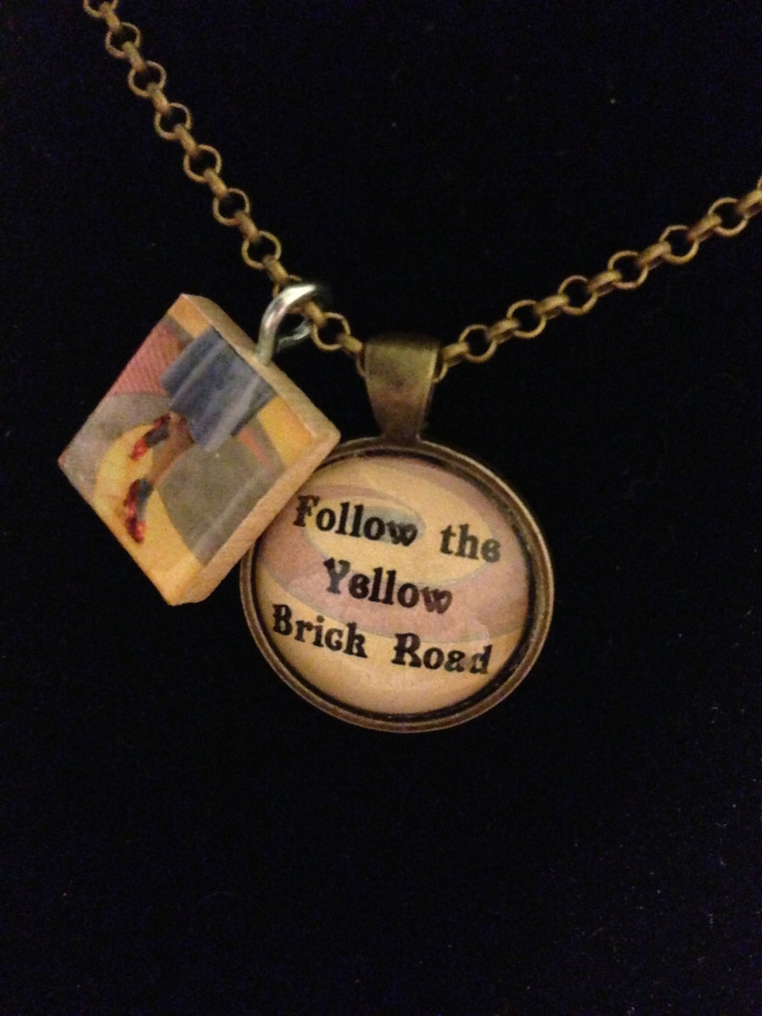 Follow the Yellow Brick Road Wizard of Oz Necklace picture pic