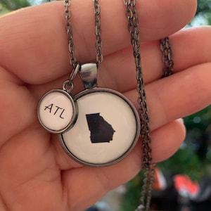 Atlanta Georgia Necklace With Dangle Charm