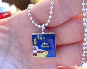 The Beatles Yellow Submarine Scrabble Necklace